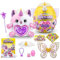 Rainbocorns Fairycorn Princess Series 6 Kitty – Plüsch zum Sammeln – Magische Märchenprinzessin überrascht, Kuschel-Plüsch-Stofftier, Aufkleber, (Kitty)