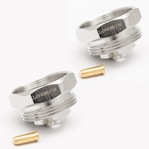 BLUMKRAFT - Lote de 2 adaptadores radiadores M30 x 1.0, rosca fina a M30 x 1.5, termostato, cabeza termostática