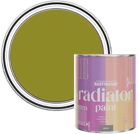 Rust-Oleum Green Heat Resistant Radiator Paint in Satin Finish - Pickled Olive 750ml