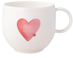 Villeroy & Boch – With Love taza con asa Sending Love 12,5x9,5x8,5cm, porcelana premium, regalo, taza de café, tazón, taza de té 290 ml, apta para lavavajillas y microondas