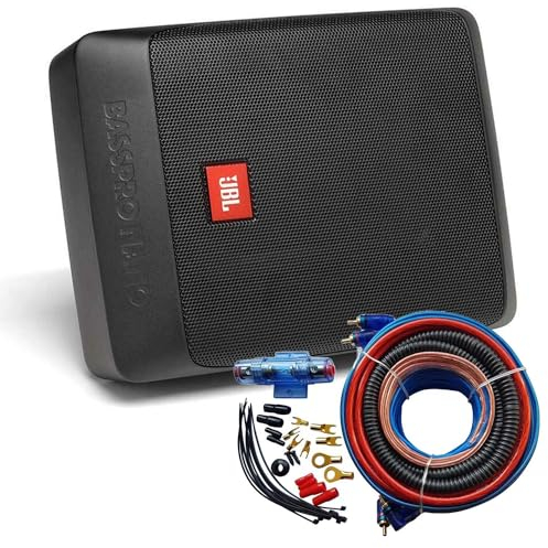 EHO JBL BassPro Nano Aktiv Untersitz Auto Subwoofer Bass Fernbedienung 200 Watt inklusive Kabelset