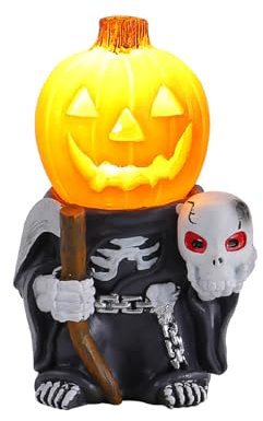 XNSHUN Halloween Kürbis Laterne, Herbstdeko Puppe Kürbis Deko Mit LED Lichter Halloween, Halloween Kürbis Nachtlicht Lampe Batteriebetriebene Für Tischdeko Party Laterne (C)