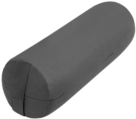Qianly Cojín de para Meditación, Soporte Ergonómico, Almohada de Descanso para La Práctica, Cilindro Gris
