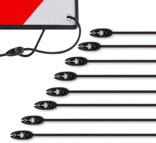 Gepäckspanner für Warntafel Italien und Spanien (8X 50cm) Befestigung Schild Fahrrad Fahrradträger, Elastische Spanngurte Verstellbar für Warnschildern, Fahrradträger, Wohnmobil, Roadtrip usw
