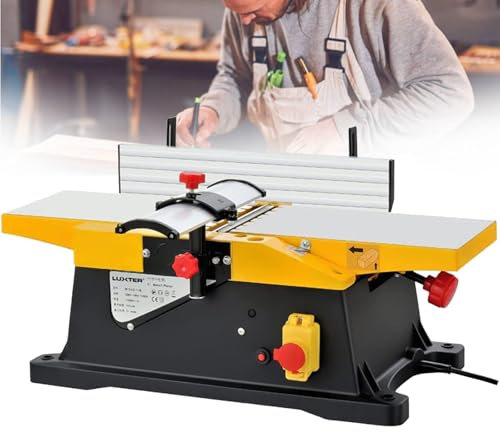 XCSCUK Cepilladora de Madera eléctrica de 1800W, ensambladora de Mesa de carpintería Multifuncional, para entusiastas de la carpintería de Corte de Madera