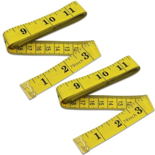 NJCXOLA 2 Pezzi 200CM Metro A Nastro per Il Corpo su Entrambi I Lati, Morbido per Sartoria, per Vestiti, Fitness, Cucito