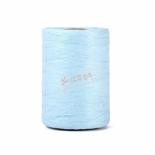 LIUXIN 300 Metros de Hilo de Tejer, Papel de Rafia, Cinta de Papel para Manualidades, Papel de Embalaje, Cordel para Regalos de Festivales, Cordel para Bricolaje, decoración, Tejido de Rafia
