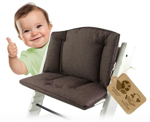 Ersatzbezug Bezug Sitzkissen Kissen-Set Sitzverkleinerer kompatibel mit Stokke Tripp Trapp für Hochstuhl-Kinderstuhl Mod. 1 (meliert braun)