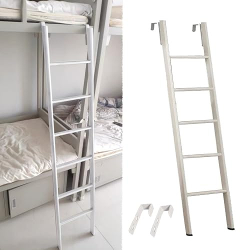 CMYUN Hochbett Leiter Wohnmobilleiter für Etagenbetten, Schlafsaal-Dachbodenleiter mit Haken, Kinder-/Erwachsenen-Etagenbettleiter aus Metall, Dachbodentreppen-Anlegeleitern 135/160/170Cm(170cm/67)