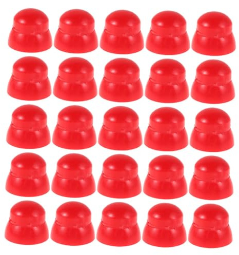 UKCOCO 25 Coperture Protettive in Plastica Rosso per Dadi per Strutture Ludiche Superficie Liscia per Prevenire Urti e Infortuni in Aree Gioco Interne ed Esterne