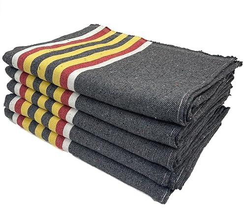 LNT France - Lot de 5 Couvertures de Déménagement 150 x 200 cm - Protection Maximale pour Meubles - Très Haute Résistance, 410 GR/m² - 100% Fibres Recyclées - Fabriqué en France