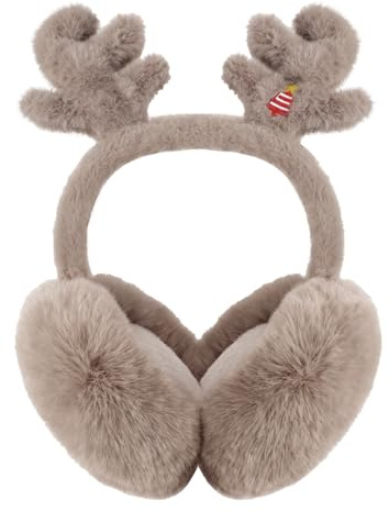 Ohrenwärmer Damen Plüsch Ohrenschützer Winter Süße Tier-Ohrwärmer Weich und Kuschelig Klappbare Ohrschützer für Erwachsene und Ältere Kinder Winterwärme-Accessoires für Ski Outdoor-Aktivitäten