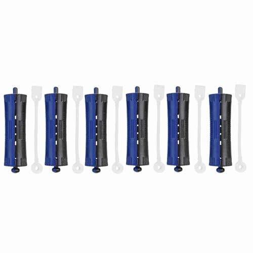 YUMILI 6 Piezas Rulos para el Cabello Onda Calor Perm Rod Pinza para el Cabello Rizadores Herramienta de peluquería con Banda de Goma (3 tamaños)