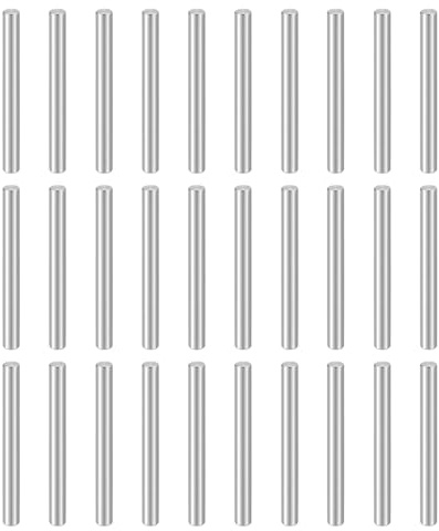 QUARKZMAN 50 Pezzi Spinotti Cilindrici M4 4mm x 40mm Supporti Argento | Mensola Perno Asta Elementi Di Fissaggio, 304 Acciaio Inossidabile, Per Dispositivi Metallici Mobili In Legno