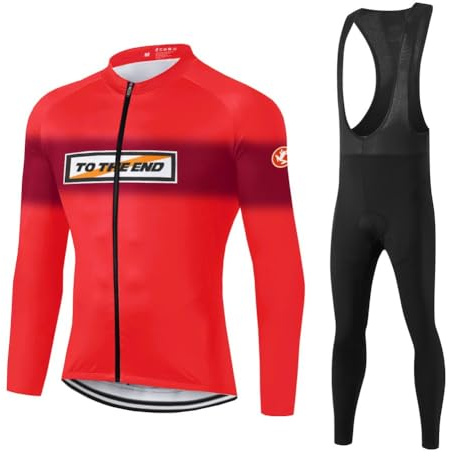 UGLY FROG Dong02 Uomo Invernale Tuta da Ciclista Manica Lunga Completo MTB Bici,Maglia Bicicletta Termico Vello Giacca e Pantaloni Salopette con 9D Imbottiti Gel