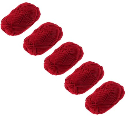 ABOOFAN 5rollen Baumwollkordel zum Weben für Heimwerkerprojekte mit Leuchtenden Farben für Sofakissen und Decken Garn zum Stricken und Häkeln Flexibel und Angenehm zu Handhaben