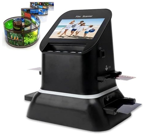DARBCGH Scanner for pellicole 120 – LCD da 4,3, ad Alta risoluzione, Memoria Integrata da 128 MB