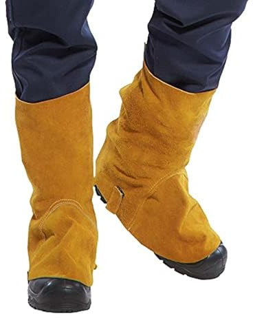 Portwest Leather Welding Boot Cover, Color: Golden Brown, Size: 36CM/14, SW32TAR