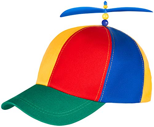 Balinco Bunte Propeller-Mütze für Erwachsene & Kinder, Party Lustige Hüte, Verstellbares Kostüm-Accessoire für Karneval, Festivals, Fasching & Comedy-Events