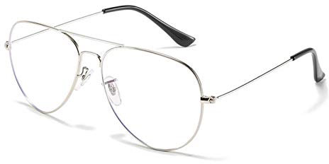 Blue Light Blocking Glasses, Computer Reading Glasses, Gaming Glasses, Tv Glasses for Women Men Blue Light Blocking Glasses for Anti Headache (Color : Silver)