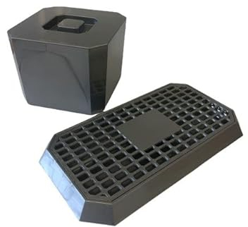 Chabrias Ltd Silver/Grey Uni Bar Plastic Drip Tray & Octagonal Ice Bucket: The Essential Bar Tools for Nightclubs, Pubs, and Restaurants - Made in England