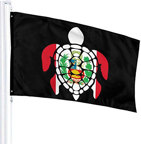 Bandera 3 X 5 Bandera de Perú 100% Poliéster Banderas translúcidas de una sola capa 90 X 150 CM