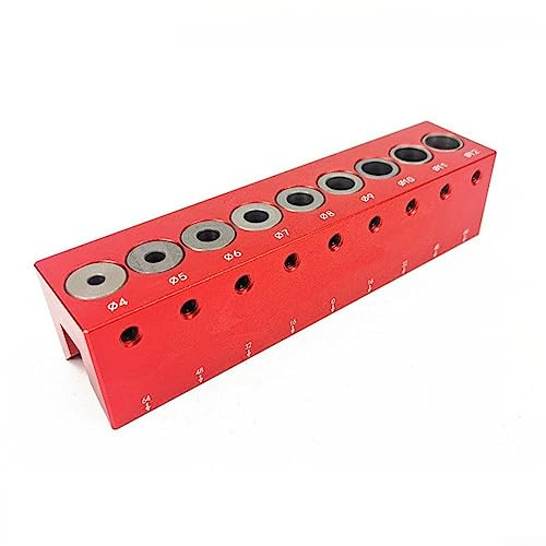 Dübelbohrerführung, Bohrpräzision mit 4 12 mm Aluminiumlegierung, vertikales Taschenloch, Jig, Dübelbohrer, Führung, Zentrierortung, hergestellt
