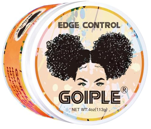 Edge Control Cire Pour Femmes Noires Tenue Forte, Non Grasse, Gel Plus Lisse, Cheveux Afro Pour Cheveux Noirs, Brillance, Gel Cheveux Afro Pour Femmes Cire Cheveux Afro (Parfum Agrumes) (4, Onces)