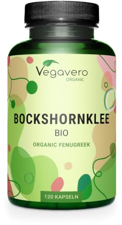 Bio Bockshornklee Aktiviert | 2.900 mg Pulver + organic Extrakt pro Tag | Hochdosiert | Fenugreek Ohne Zusätze | Deutsche Produktion von Vegavero | 120 Kapseln