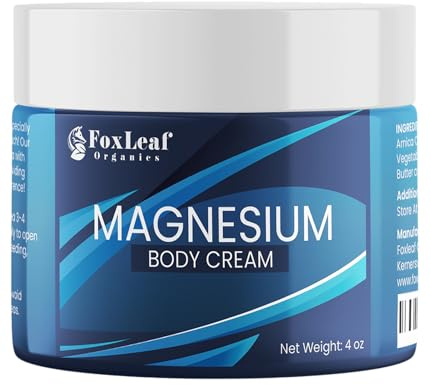 Magnesium Cream, Topical Magnesium Chloride Body Cream with Arnica, Shea Butter & Lavender Oil, Non Greasy Formula, 4oz