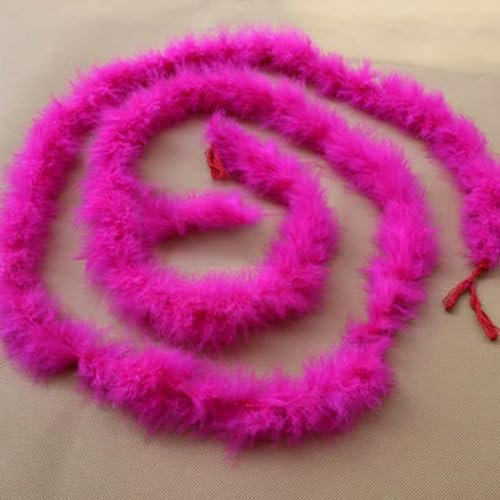 OWNPET Truthahn-Federboa, Flauschiges Plumas-Seil, Schal, Kleidung, Kostüme, Hochzeit, Dekoration, Performance, Tanz, Straußenfeder, schmal, 2 Meter