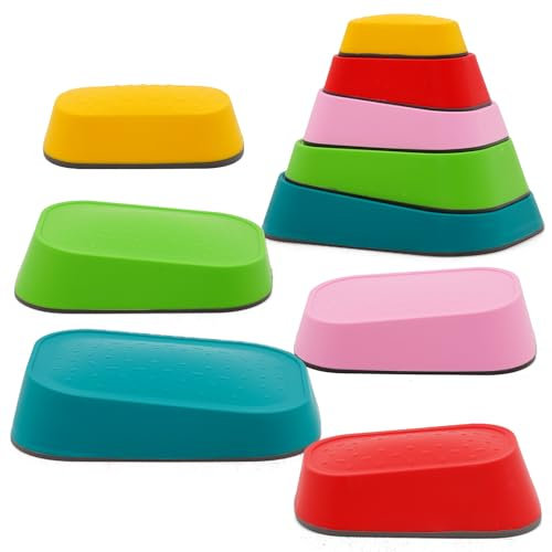 Stepping Stones for Kids 5pcs Kids Stepping Stones Balance Stones for Promoting Children's Coordination Skills Sensory Play Equipment Toys Indoor or Outdoor Play for Aged 3+