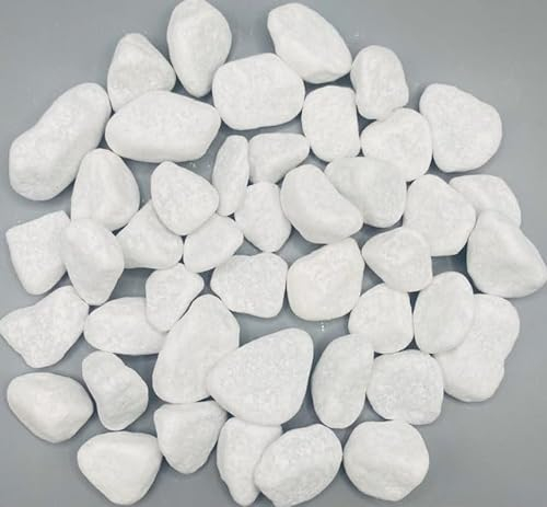HCommerce Schneeweiß Marmorkies I Carrara Kies I Dekosteine - Körnung 15-25 mm (2,5 Kilogram)