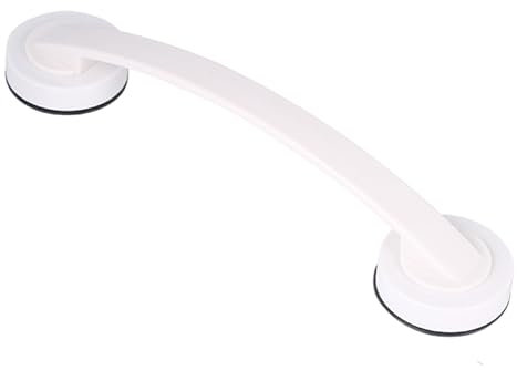 wisoolkic Kompakter und leichter, an der Wand montierter Badezimmer Badewannen Handlauf, Sicherheits Haltegriff für ABS Badewannen Haltegriff, Sauggriff, Weiß