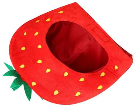 HOLIDYOYO Sombrero Fresa De Peluche Suave y Ligero Para Fiestas Carnaval y Disfraces Gorro Divertido Para Celebraciones