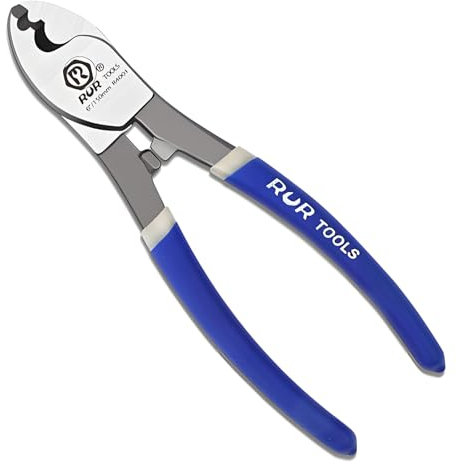 KOOLEVER 6 Inch / 150mm Cable Cutters, Wire Cutters Heavy Duty High Carbon Steel Wire Snips with Anti-Slip Handle for Copper, Aluminium and Electric Cables, High Leverage Hand Tools
