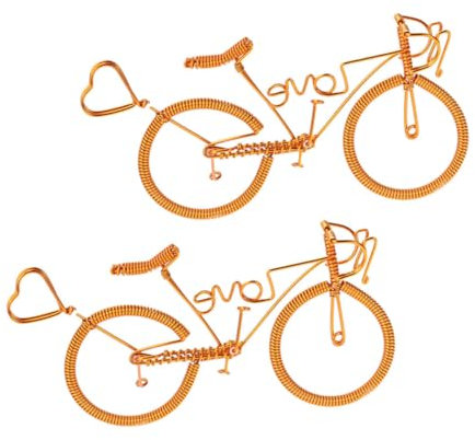 Cabilock 2stücke Fahrrad-imitat Miniatur Modell Retro Fahrrad Dekoration Schreibtisch-Ornament Kunstdekoration Fahrraddekoration Metall Handwerk Geburtstag Geschenk