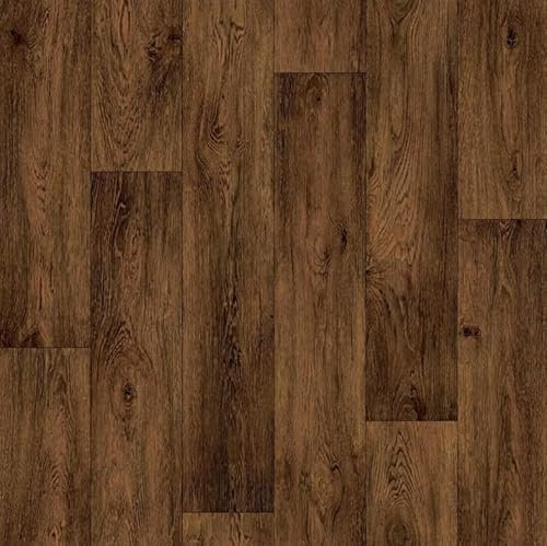 Generic Lino Vinyl Flooring Anti Slip Dark Brown Natural Rustic Wood Effect 2m 3m 4m Wide Available (2m x 1.5m)