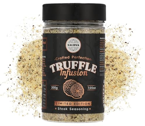Premium Truffle Steak & BBQ Rub – Limited Edition Gourmet Seasoning – Infused with Truffles for Luxurious Flavour – Unique Blend of Spices - Large Jar (200g)