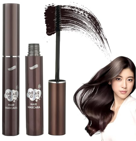 Root Touch Up Dark Brown – Hair Mascara Stick for Grey Hair Coverage, Waterproof Temporary Hair Dye for Roots, Quick Natural Color Concealer, Portable Gray Hair Cover Stick