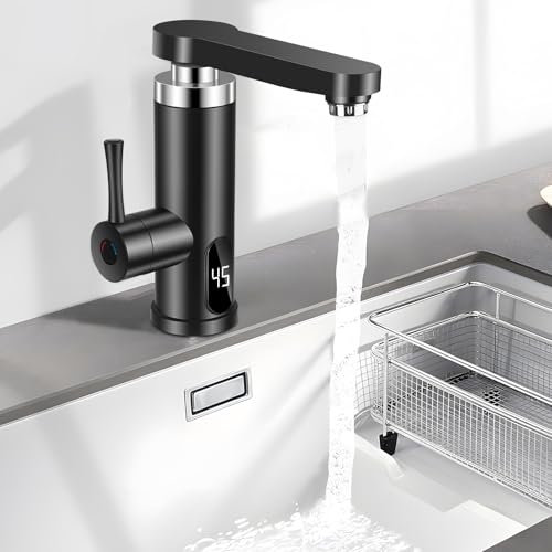 Smart Heater Istantaneo, scaldabagno universale, rubinetto elettrico con indicatore di temperatura a LED, per Cucina, Giardino, Bagno, Roulotte