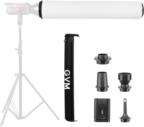 GVM Boîte à lumière Gonflable Pliable en Forme de Terete Compatible avec GVM 200B/300B/500B/650B et Autres lumières Bowens pour Enregistrement, Portraits