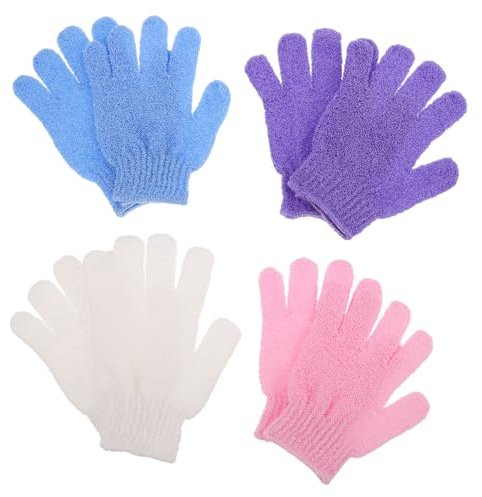 HAPINARY 4paare Nylon Peeling Handschuhe Für Körperwaschung Bade-duschzubehör Für Sanfte Hautreinigung Effektives Peeling Für Männer Und Frauen