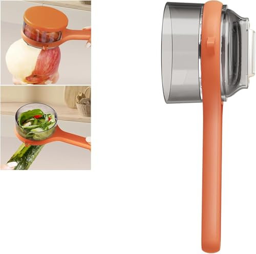 Pelador de frutas y verduras con caja de almacenamiento, pelador de verduras multifuncional, aparato de cocina tres en uno, cuchilla bidireccional de acero inoxidable, adecuado para la cocina del hoga