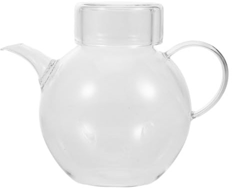 GLEAVI Tetera de Transparente Tetera de Vidrio para Uso Doméstico con Filtro Sola Persona