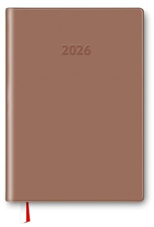 Grupo Erik: Agenda 2026 en italien – Agenda hebdomadaire 2026 A4, agenda pour rendez-vous, intervalles de 30 minutes et espace notes, couverture souple marron, planificateur hebdomadaire, annuel et