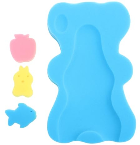CHILDWEET Tappetino Da Bagno Per Ragazzo Ragazza in Spugna, Bordi Imbottiti e Poggiatesta, Supporto Per Pulizia Del Corpo, Design Confortevole Per Bagno Sicuro in Vasca