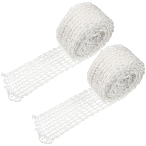 2pcs Cotton Ham Sausage Netting Roll for Food Packing White | Elastic Wrap for Ham and Sausage, Food Shop and Professional Use, Baking Supplies