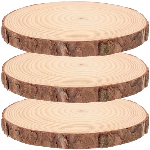 TOBBOMEY 3 piezas Piedras de Paso de Madera para Jardín Decoración Exterior Resistente para y Césped Accesorios de Jardinería Funcionales y Portátiles Grosor