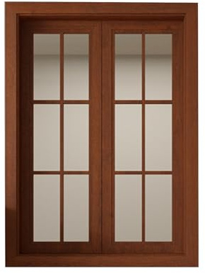 Finestra rustica in legno con porte apribili, finestre pensili, finestre in legno vintage per soggiorno, bagno, cucina e altro ancora